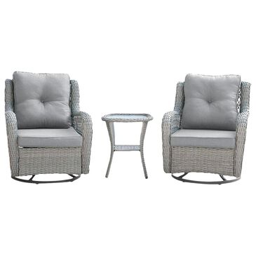 Dayton Fruttuo 3-Piece Patio Set with Grey Cushion in Mixed Grey, , large