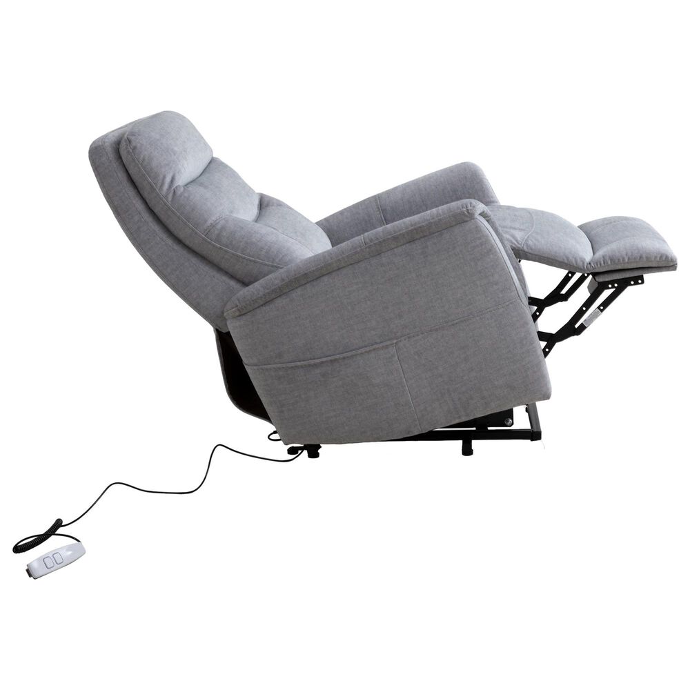 Simeon Collection Gemini Power Lift Recliner with Power Headrest in Capri  Silver