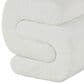 Maple and Jade 20" Boucle Accent Ottoman in White, , large