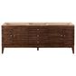 James Martin Vanities Linear 72" Single Bathroom Vanity in Mid Century Walnut with 10 cm Glossy White Solid Surface Top and Rectangular Sink, , large