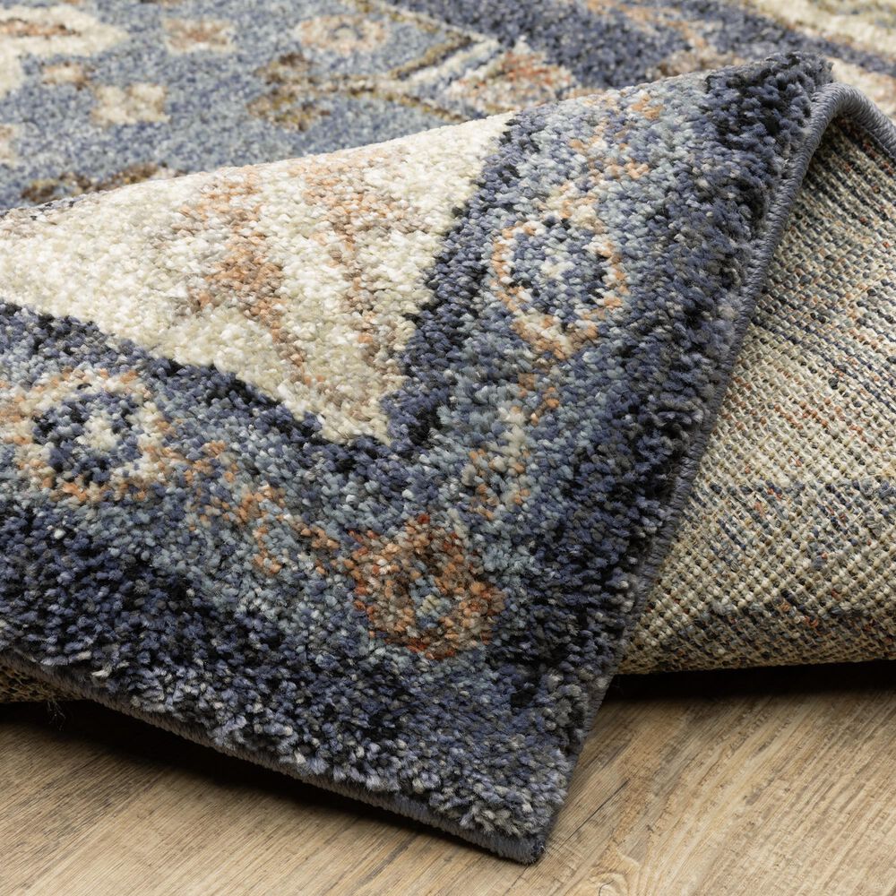 ROW by Oriental Weavers Gemma Oriental Blue and Rust 7'10" x 10' Area Rug, , large