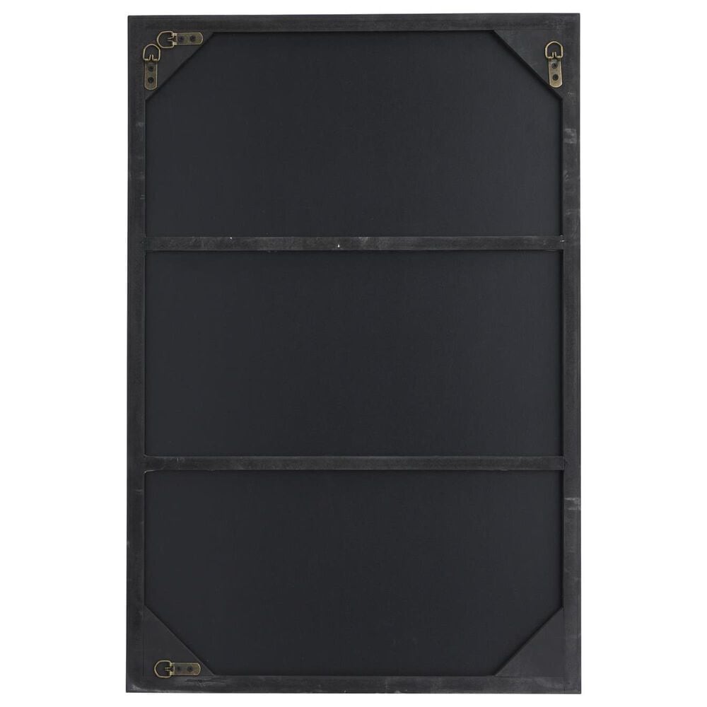 Maple and Jade 32&quot; x 18&quot; Wood Rectangular Wall Mirror with Thin Frame in Black, , large