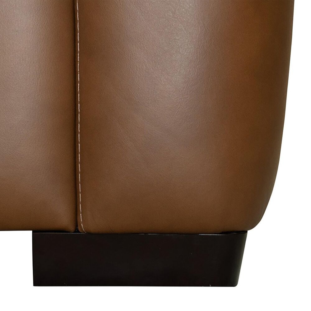 Flexsteel Henry Stationary Leather Sofa and Loveseat Set in Caramel, , large