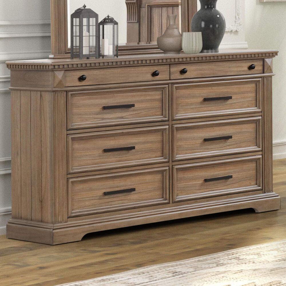 Lifestyle Enterprises 8-Drawer Dresser in Light Brown, , large