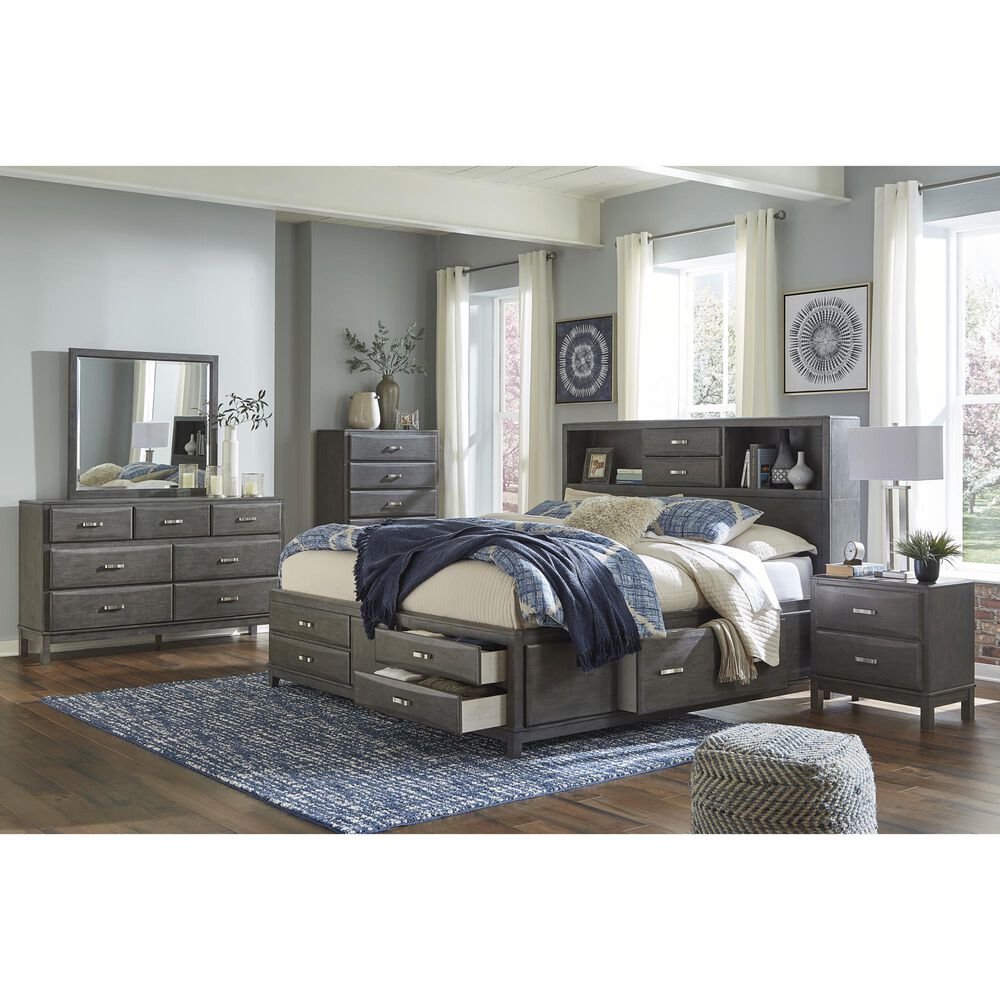 Ashley Caitbrook 2-Piece Queen Storage Bed Set in Gray, , large