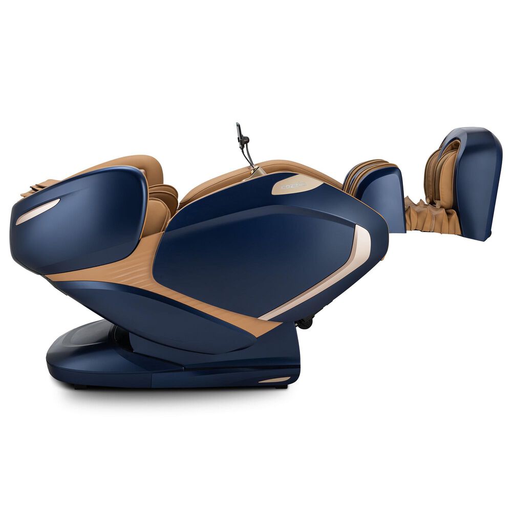 Cozzia Zen Duo Power Massage Chair with Champagne Cushion in Navy, , large
