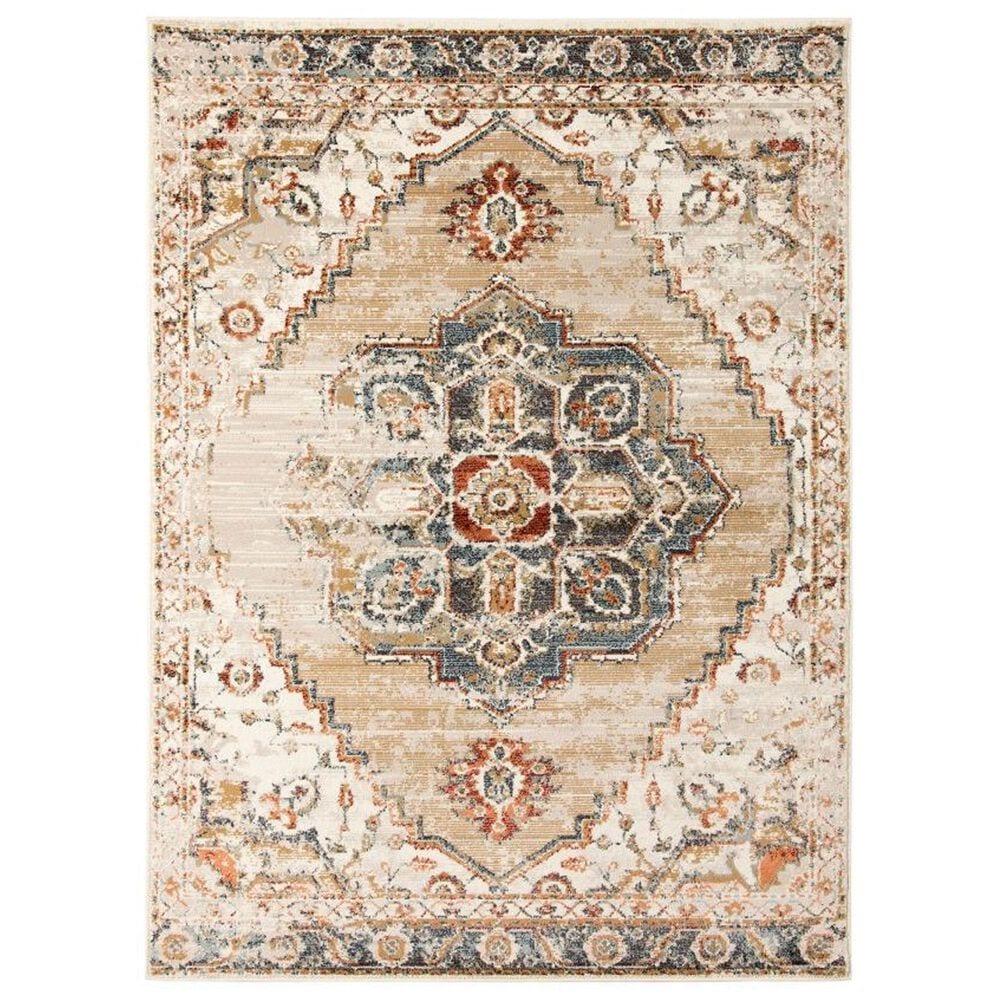 Amer Rugs Allure 8"9" x 11"9" Gold and Beige Area Rug, , large
