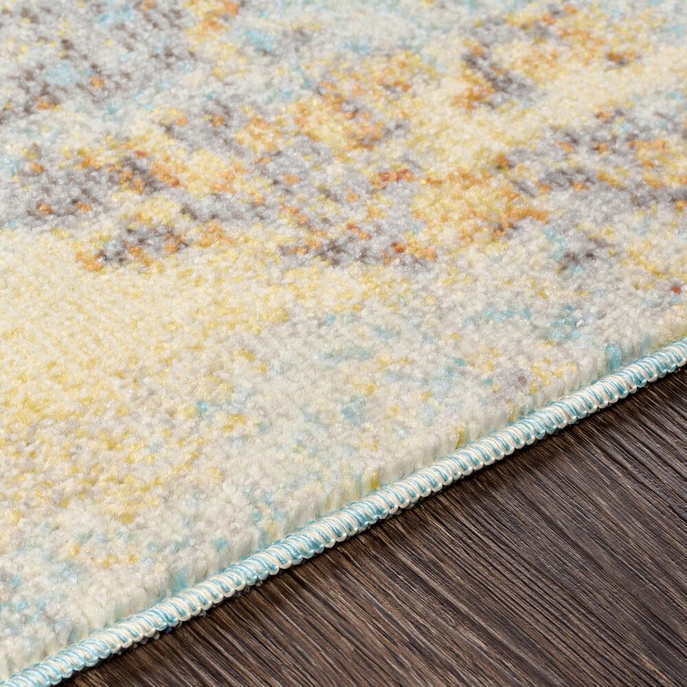 Surya Bodrum 8&#39;10&quot; x 12&#39; Orange, Gray and Aqua Area Rug, , large