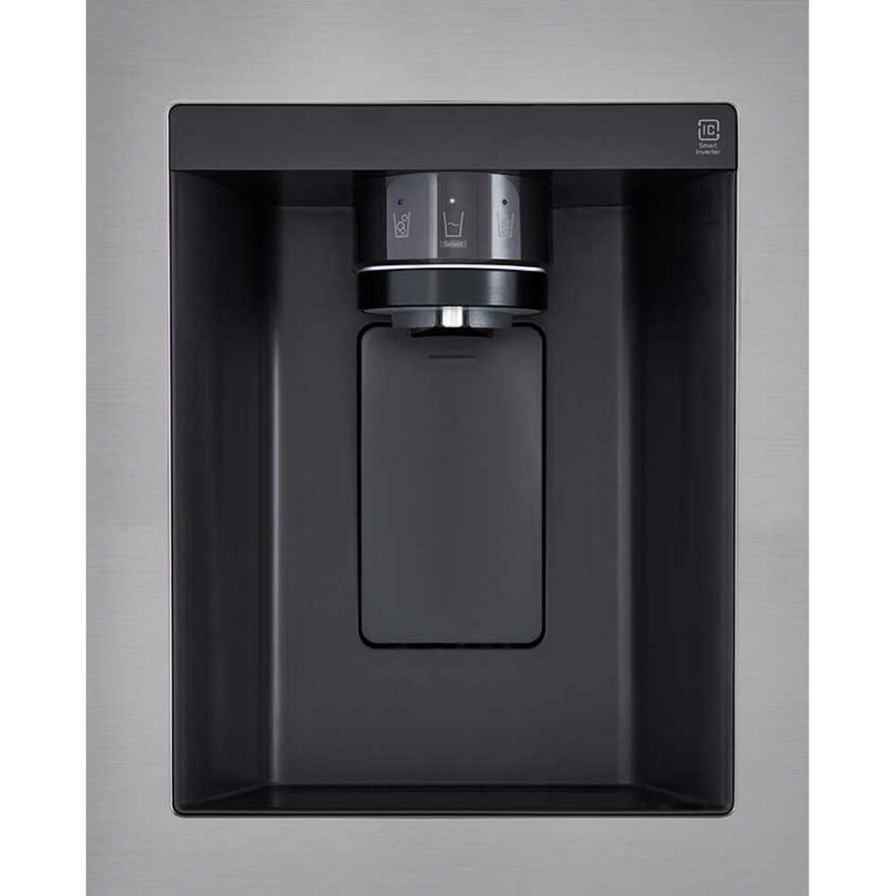 LG 27.2 Cu. Ft. Side-by-Side Refrigerator with Smooth Touch Ice Dispenser in Print Proof Stainless Steel, , large