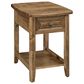 Archbold Furniture Carson 1-Drawer Chairside Table with Shelf in Bark, , large