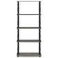HOMLUX Turn-N-Tube 5-Tier Open Storage Bookshelf in French Oak and Black, , large
