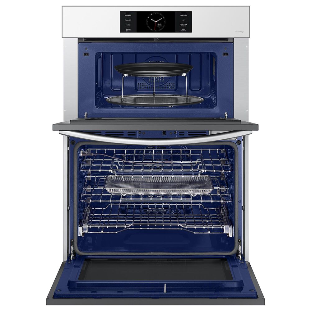 Samsung Bespoke 2-Piece Kitchen Package with White Bespoke 30" Combination Wall Oven and Black 36" Induction Cooktop, , large