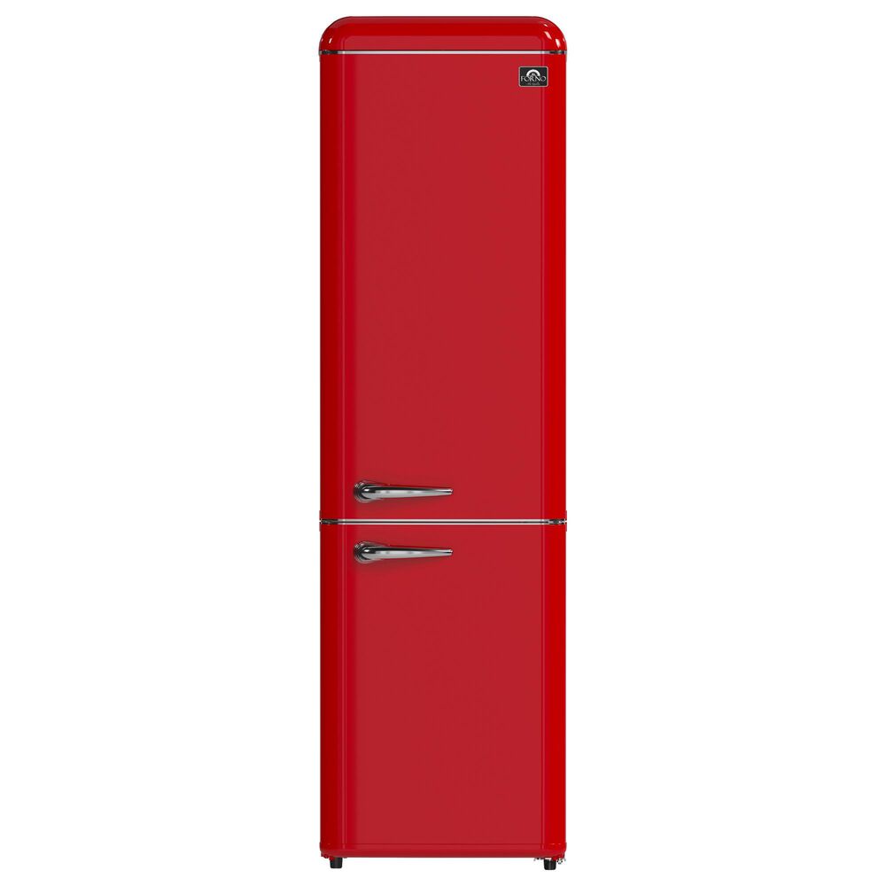 Forno Storico 9 Cu. Ft. Retro Bottom Freezer Refrigerator in Red, , large