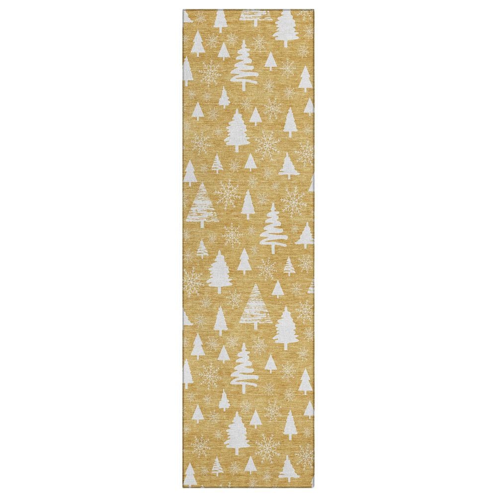 Dalyn Rug Company Wonderland WN23 2"3" x 7"6" Gold Indoor/Outdoor Runner, , large