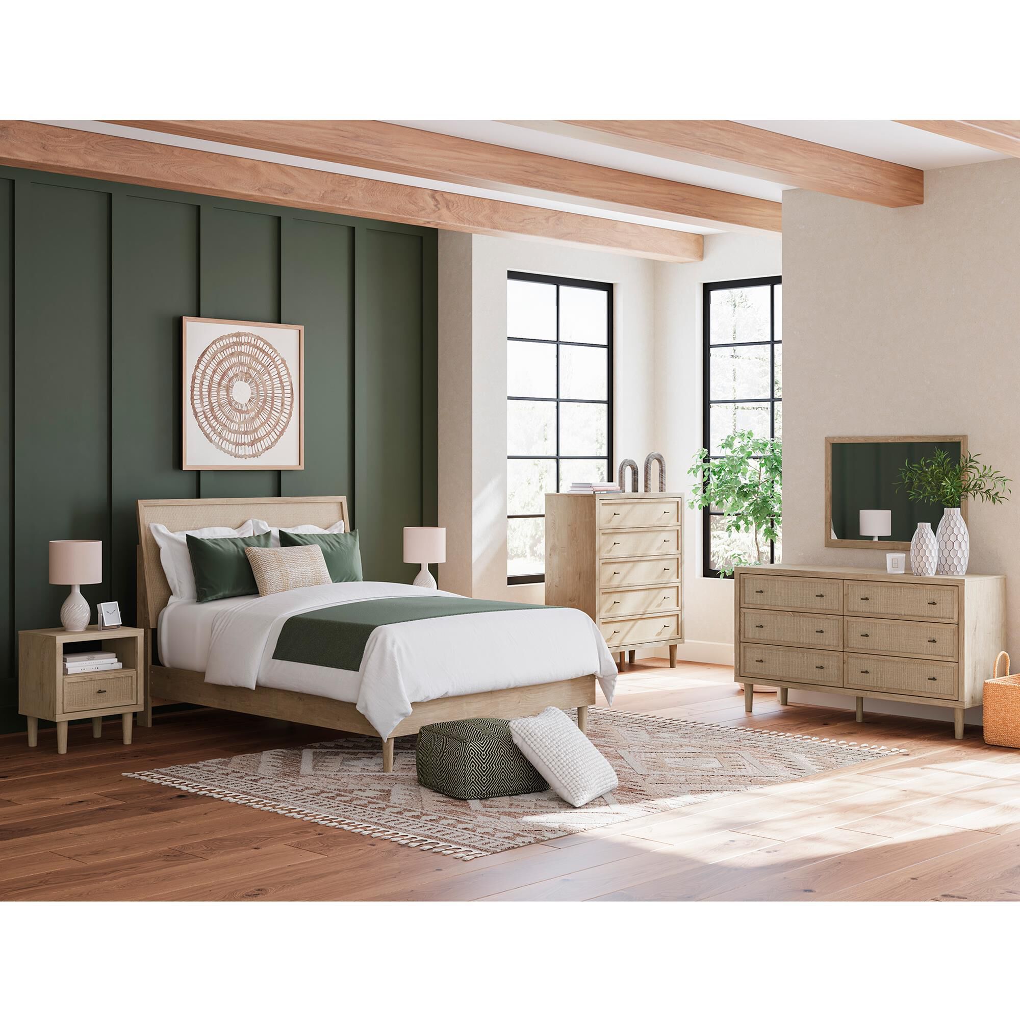 Ashley Cielden 4-Piece Queen Platform Bedroom Set in Two Tone