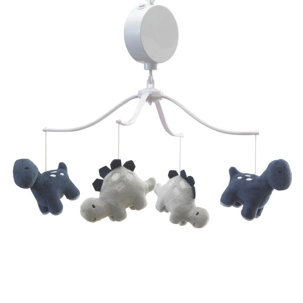 Lambs and Ivy Roar Musical Mobile in Black, Navy and Tan, , large