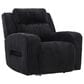 Ashley Forest Lake Power Recliner with Adjustable Headrest in Black Velvet, , large