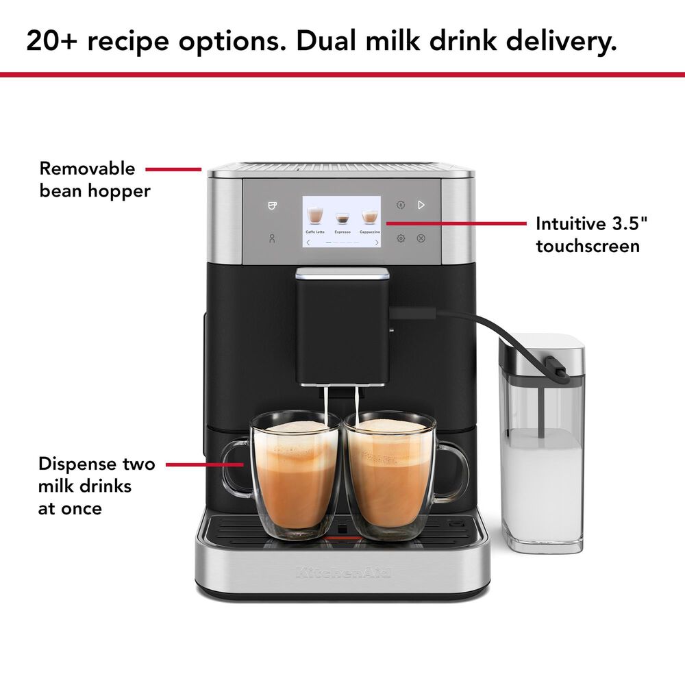 KitchenAid Fully Automatic Espresso Machine KF7 in Cast Iron Black, , large