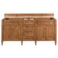 James Martin Vanities Brittany 72" Double Bathroom Vanity in Saddle Brown with 3 cm Parisien Bleu Quartz Top and Rectangular Sinks, , large