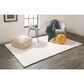Feizy Luxe Velour White 4" x 6" Area Rug, , large