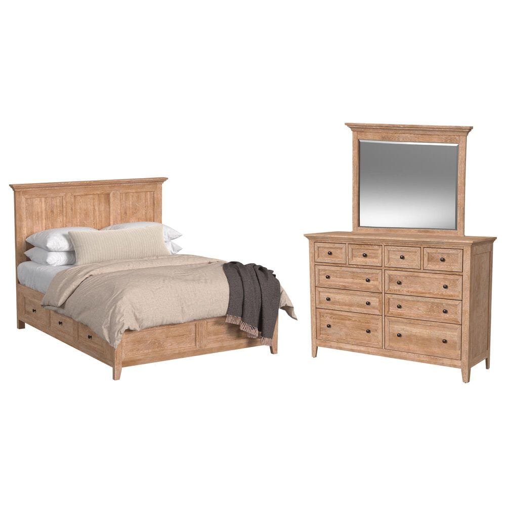 Hawthorne Furniture San Mateo 3-Piece Queen Storage Bedroom Set in Wheat, , large