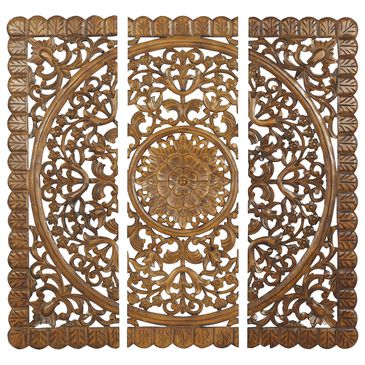 Maple and Jade 48" x 16" Traditional Wall Decor in Warm Brown, , large