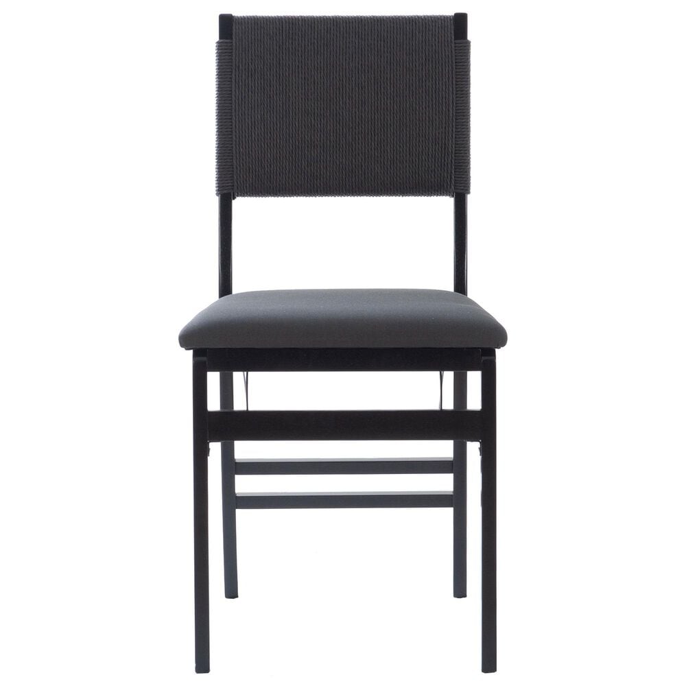 Linon Home Decor Norway Folding Chair in Black, , large