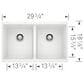 Blanco Precis 30" Equal Double Bowl Kitchen Sink in White, , large