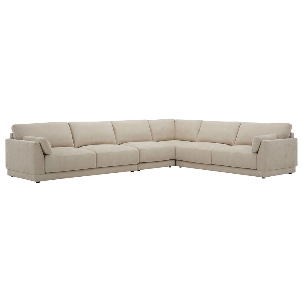 Kuka &#40;Hk&#41; Trade Co Lmt Motion Becki Owens 4-Piece Stationary Right Facing Sectional in Pacific Ecru, , large