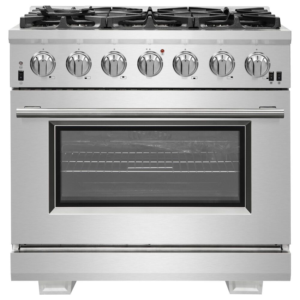 Forno Capriasca 36" Freestanding Gas Range in Stainless Steel, , large