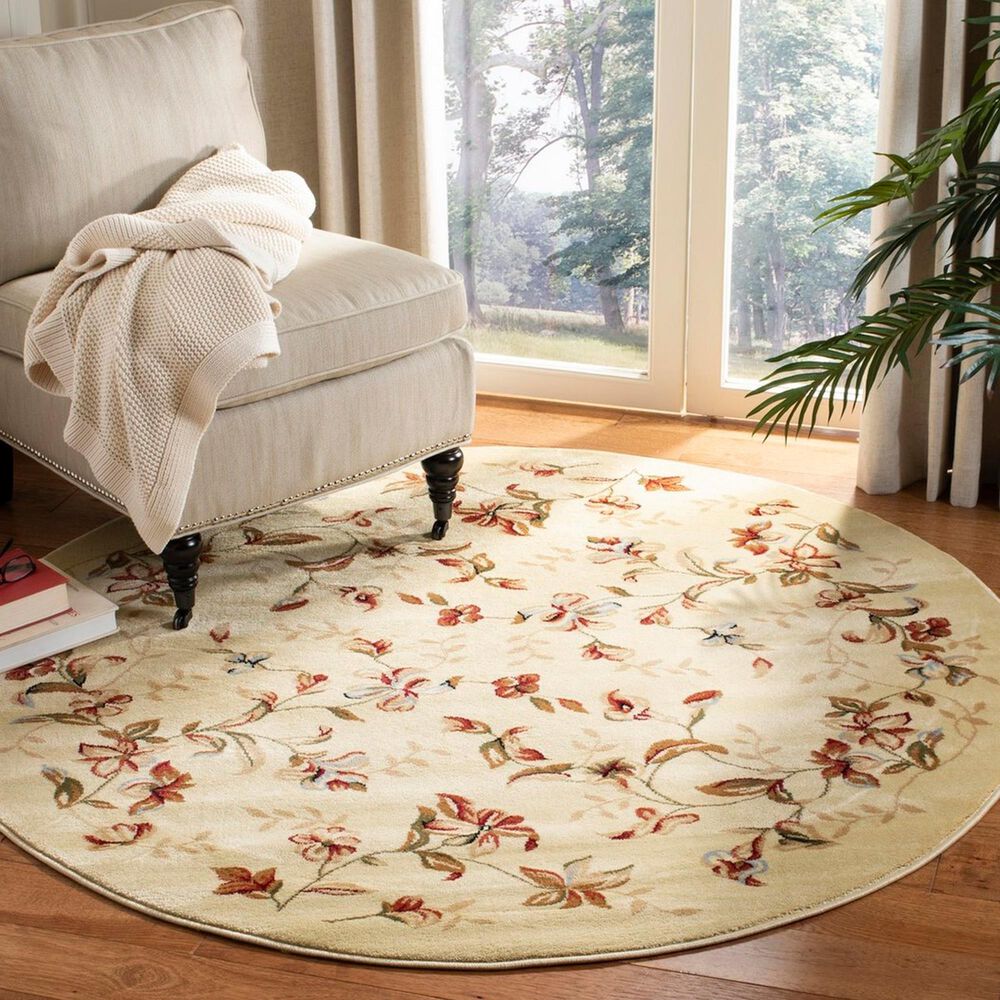 Safavieh Lyndhurst 5&#39;3&quot; Round Beige Area Rug, , large