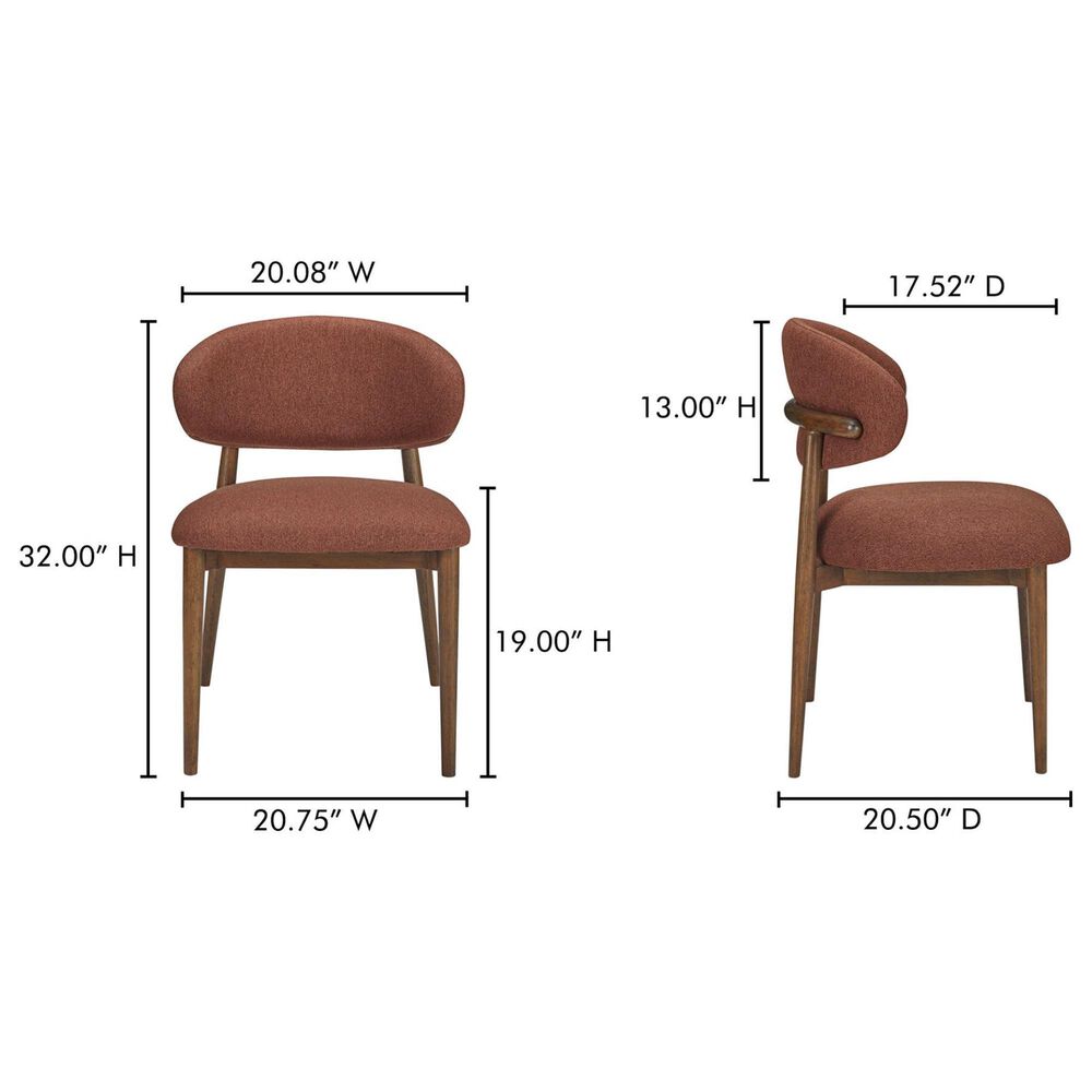 Moe's Home Collection Ellie Side Chair in Dark Espresso Brown, , large