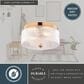 Vaxcel Riverside 2-Light Flush Mount in Muted Brass, , large
