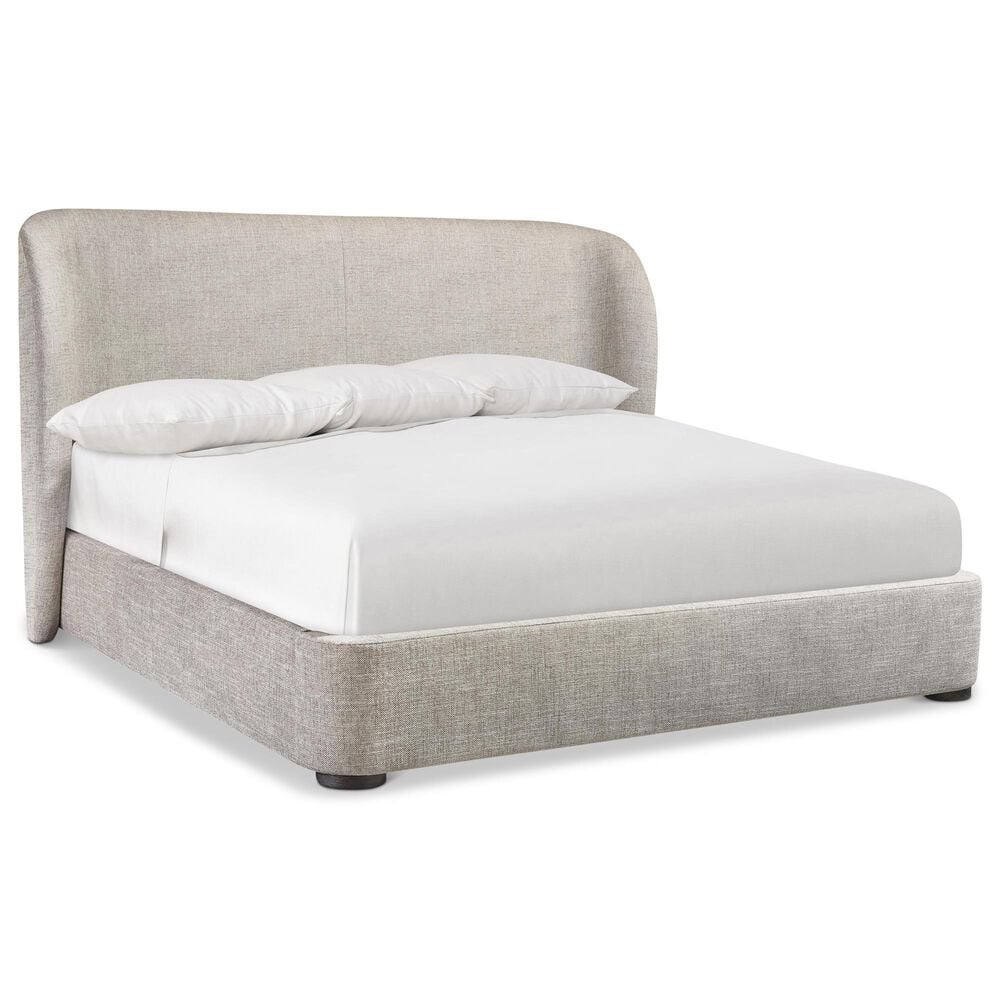 Bernhardt Geneve King Upholstered Wingback Bed with Dresser and Nightstand in Robor, , large