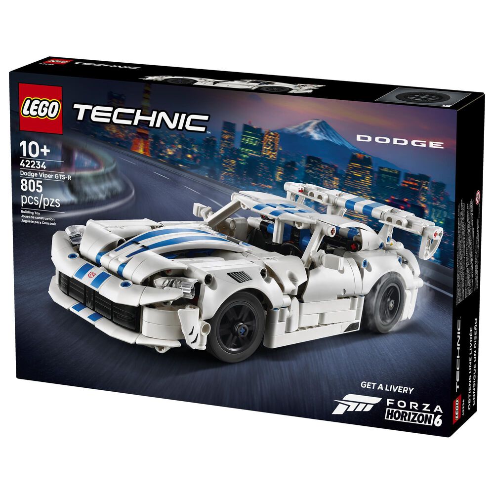 LEGO Technic Dodge Viper GTS-R Sports Car Building Set, , large