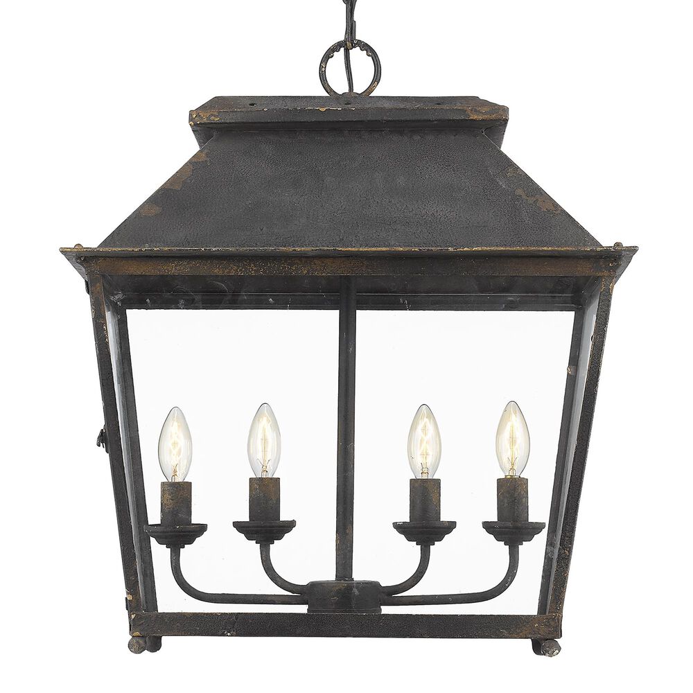 Golden Lighting Abingdon 4-Light Pendant in Antique Black, , large