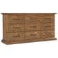 Hooker Furniture Big Sky 4-Piece King Bedroom Set in Charred Timber, Furrowed Bark and Vintage Natural, , large