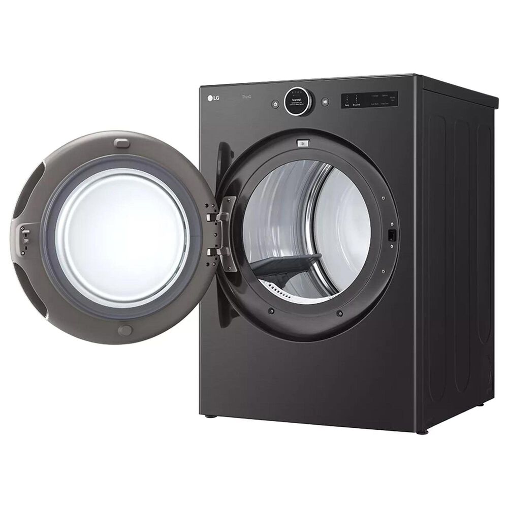 LG 7.3 Cu. Ft. Smart Front Load Gas Dryer with Built-In Intelligence and TurboSteam in Black Steel, , large