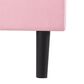 HOMLUX Queen Upholstered Platform Bed Frame with Velvet Headboard in Pink, , large