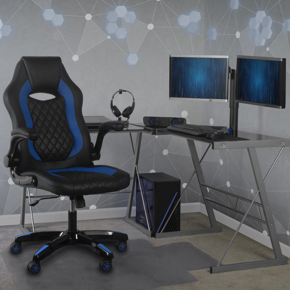Regency Global Sourcing AON Archeus Ergonomic Gaming Chair in Black and Blue, , large
