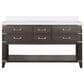 Lexora Home Norwalk 60" Double Bathroom Vanity in Brown Oak with White Quartz Top and Rectangular Sinks, , large