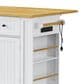 HOMLUX 48" Kitchen Island with Drop Leaf in White and Natural, , large