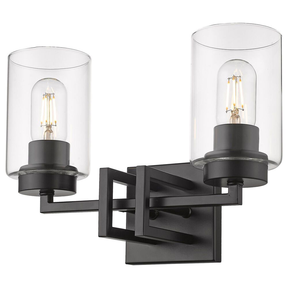 Golden Lighting Tribeca 2-Light Bath Vanity in Matte Black, , large