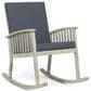 Hearth and Haven Casa Outdoor Rocking Chair with Cushion in Grey, , large