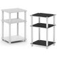 HOMLUX 3-Tier Turn-N-Tube End Table in White (Set of 2), , large