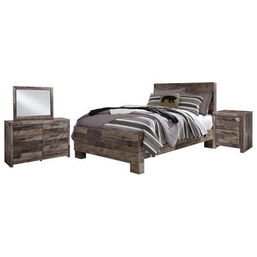 Signature Design by Ashley Derekson 4 Piece Full Panel Bed Set in Rustic Gray, , large