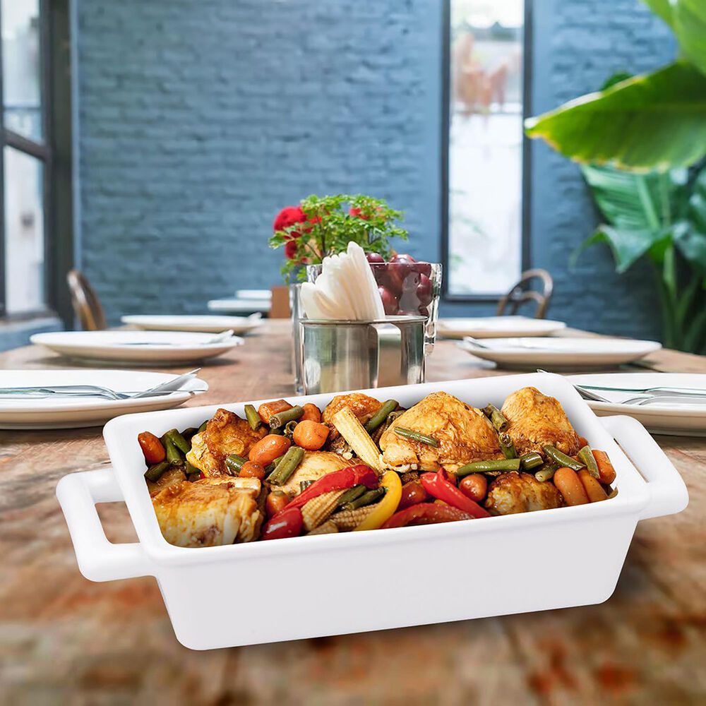 HIC Kitchen 8.5&quot; Lasagna Pan with Handles in White, , large