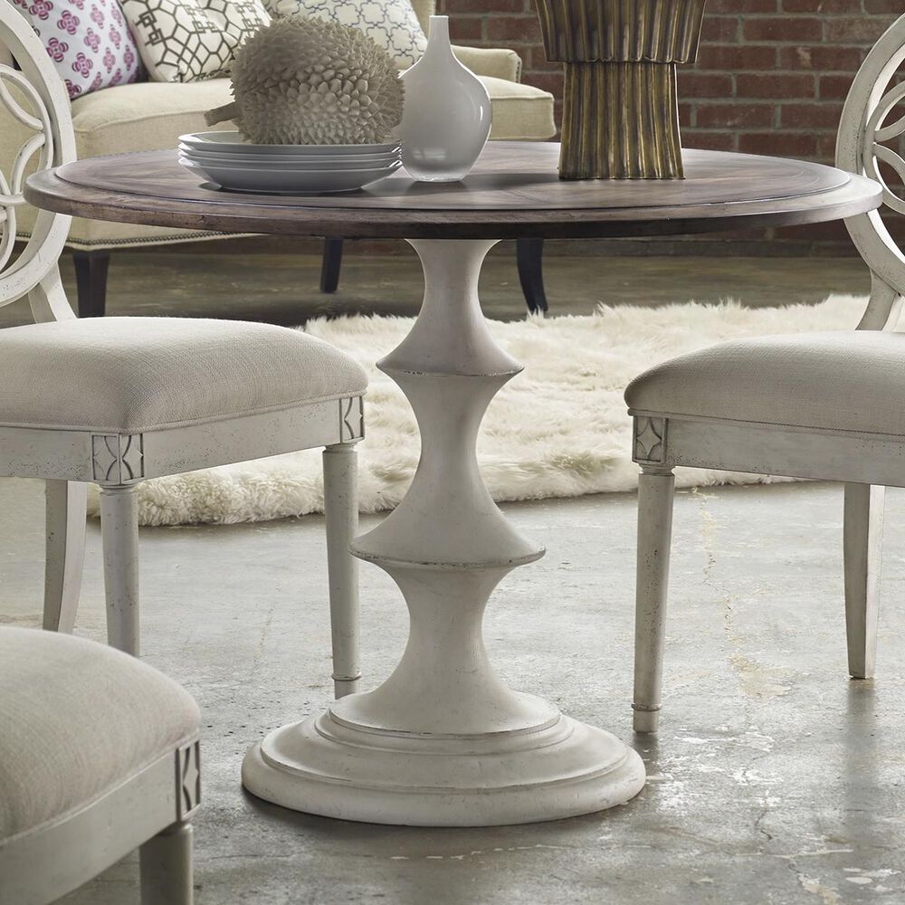 Hooker Furniture Melange Brynlee 42&quot; Table in Walnut and White - Table Only, , large