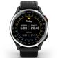 Garmin Approach S44 43mm Golf Smartwatch Silver Aluminum Bezel Case with Black Silicone Band, , large