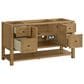 James Martin Vanities Breckenridge 60" Single Bathroom Vanity in Light Natural Oak with 3 cm White Zeus Quartz Top and Rectangular Sink, , large